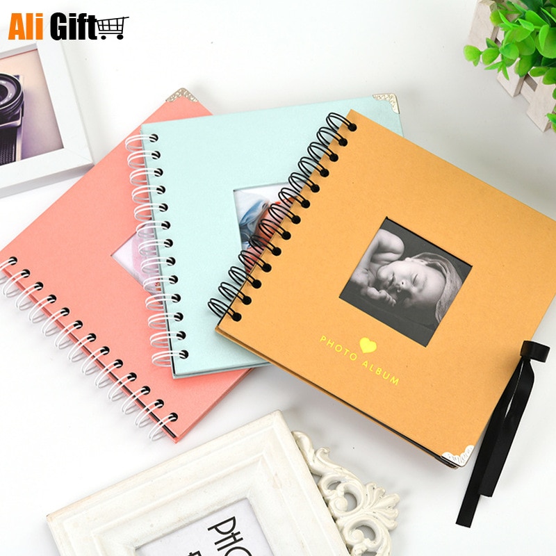 Photo Album DIY Handmade Scrapbook Photo Journal for Baby Family DIY Picture Album Candy Color Photo Album