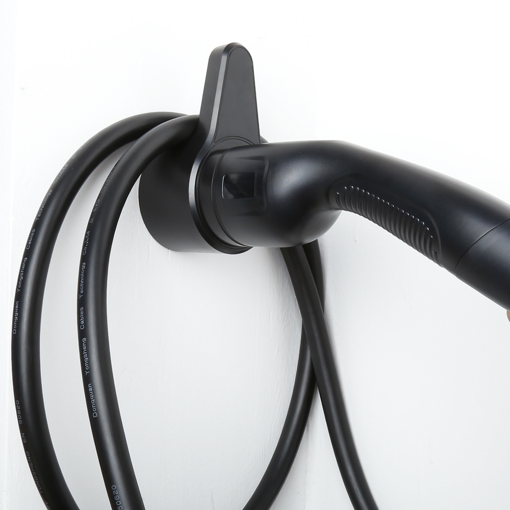 Elbilsladestikholder til elbiler type 2/ type 1 ladekabel stikstativ ekstra beskyttelse vægmonteret vægboks