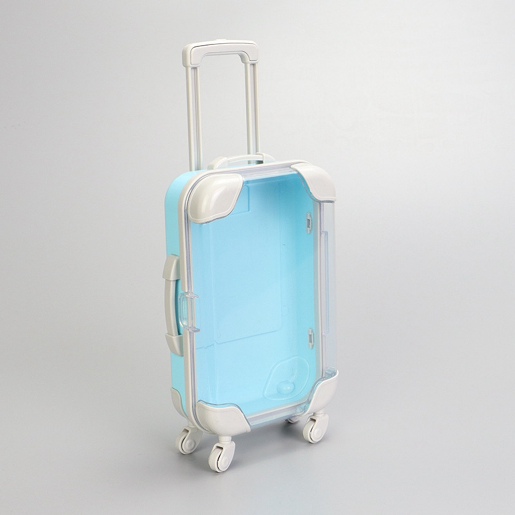 Dollhouse Miniature Scene Decoration Mini Simulation Suitcase For Small Luggage Doll Accessories Toys: WHITE