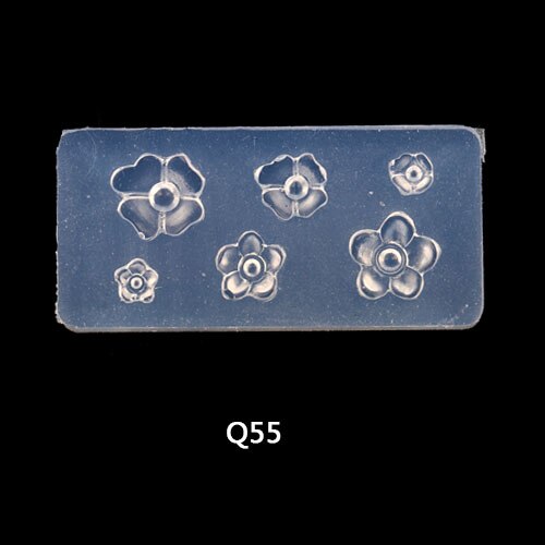 8 stk/parti blomst fiskeblade nail art form 3d silikone negle udskæring stempling nail art skabelon gør det selv holdbar manicure indretning: Q55