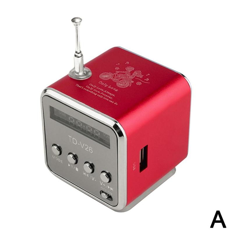 Tragbares mini-td- -v26- digitalradio mit lautsprecher, zweikanal-lautsprecherkarte, stereo-sd/tf-disk, u/micro  n9 x 3: A
