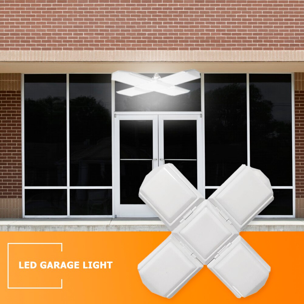 Led Opvouwbare Garage Licht Verstelbare Lamp E27 Vierkante Voetbal Lamp