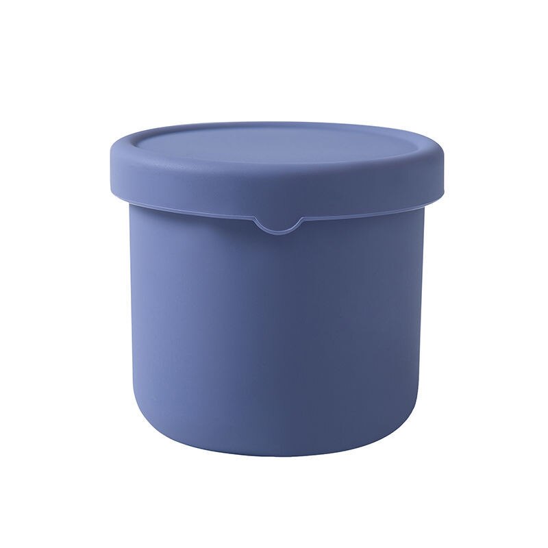 Silicone Lunch box fresh-keeping box Leak-proof Fruit Salad Bowl Microwave Tableware For Women Meal Prep Food Storage Containers: Blue 250ml