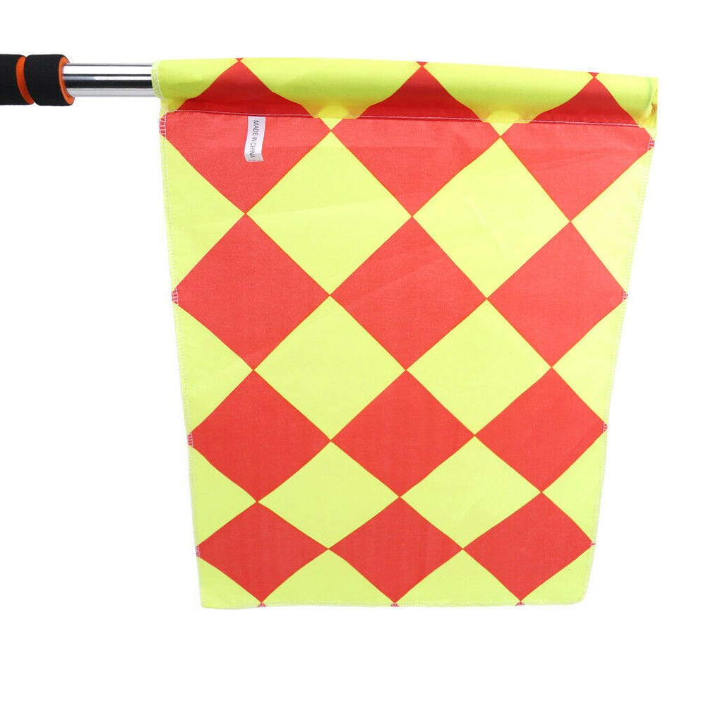 2pcs Referee Soccer Flag Soccer Ball Fair Play Sports Match Football Linesman Flags Sports Tools Training Equipment