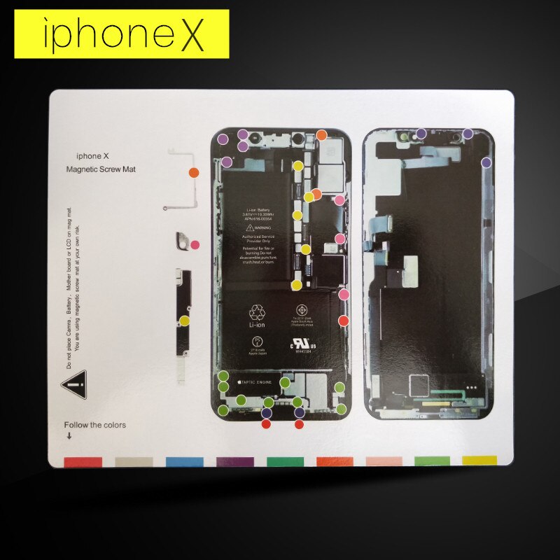 Phone Screws Organizer Pad Magnetic Screw Mat For Iphone 11 Pro Max XS Max XR X Teardown Disassembly Screw Guide Pad