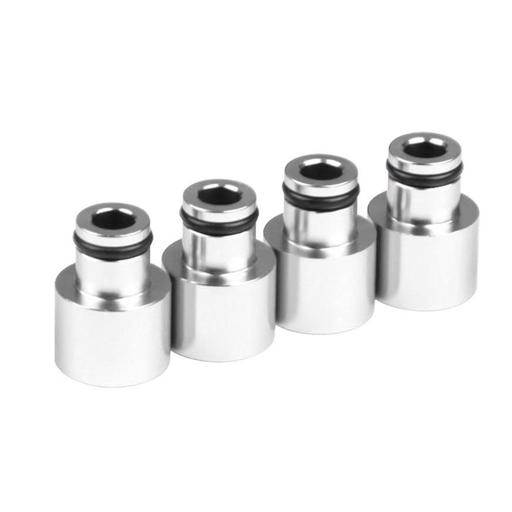 4pcs Fuel Injector Hat Fuel Nozzle Modified Auto Parts Nozzle Adapter Dedicated Fuel Flow Injector Adapter Fuel Injector: silver