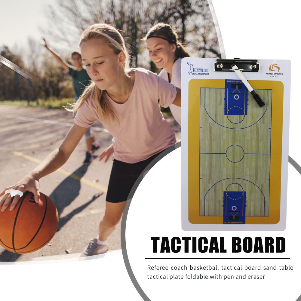 Basketball Coaching Board - Double-Sided Magnetic Playboard - Training Aid for Strategy & Practice