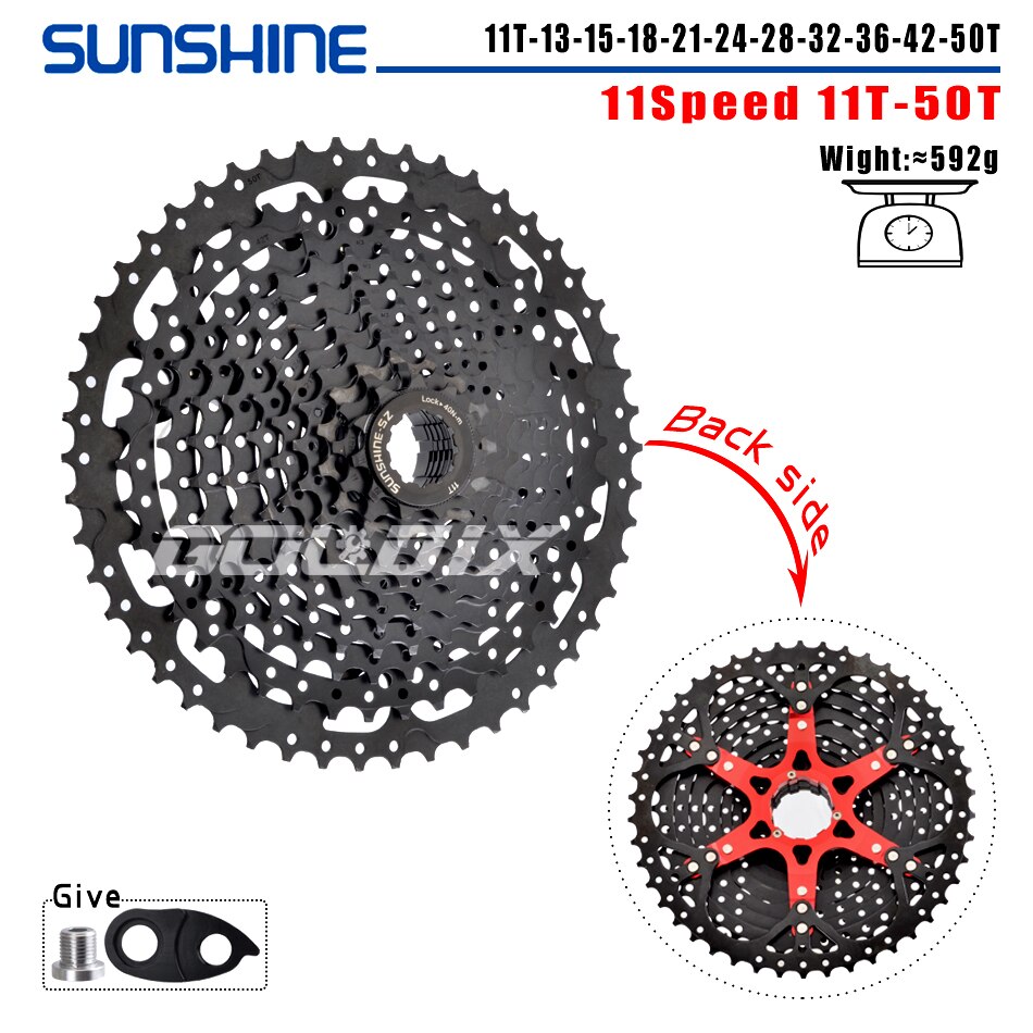 Sonnenschein schwarz fahrrad freilauf mtb fahrrad kassette k7 8/9/10/geschwindigkeit hg struktur spezifikation für shimano sram: Freier Raum