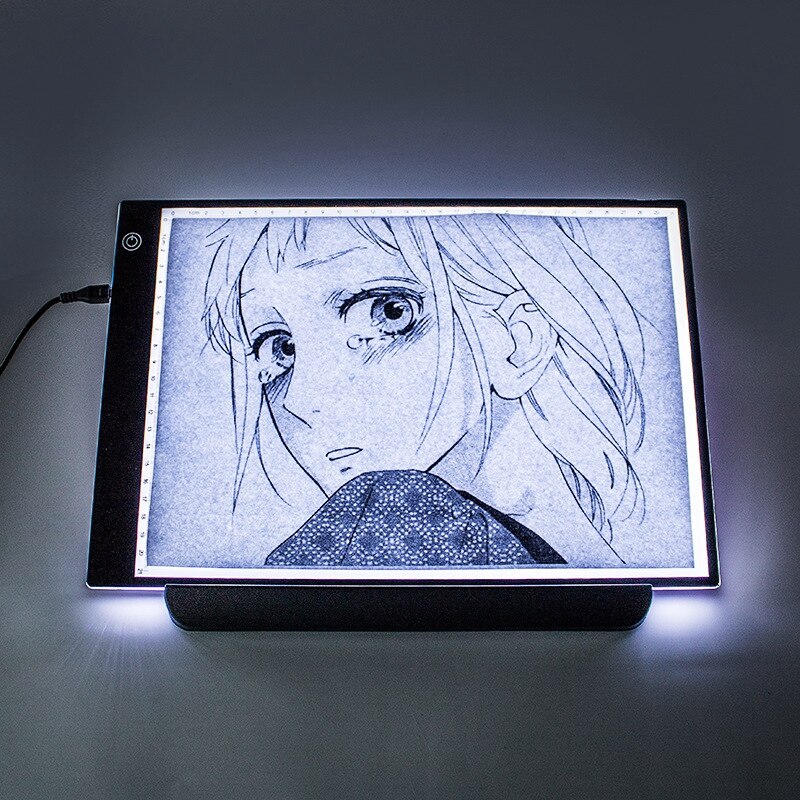 A4 LED Light Box,Trace Light Pad Drawing Adjustable Brightness Tracer, USB Power Ultra-Thin Portable Light Pad