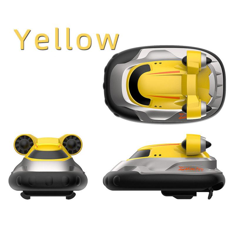 2.4G Wireless Mini Hovercraft Toy Water Electric Remote Control Boat Speedboat##: Yellow