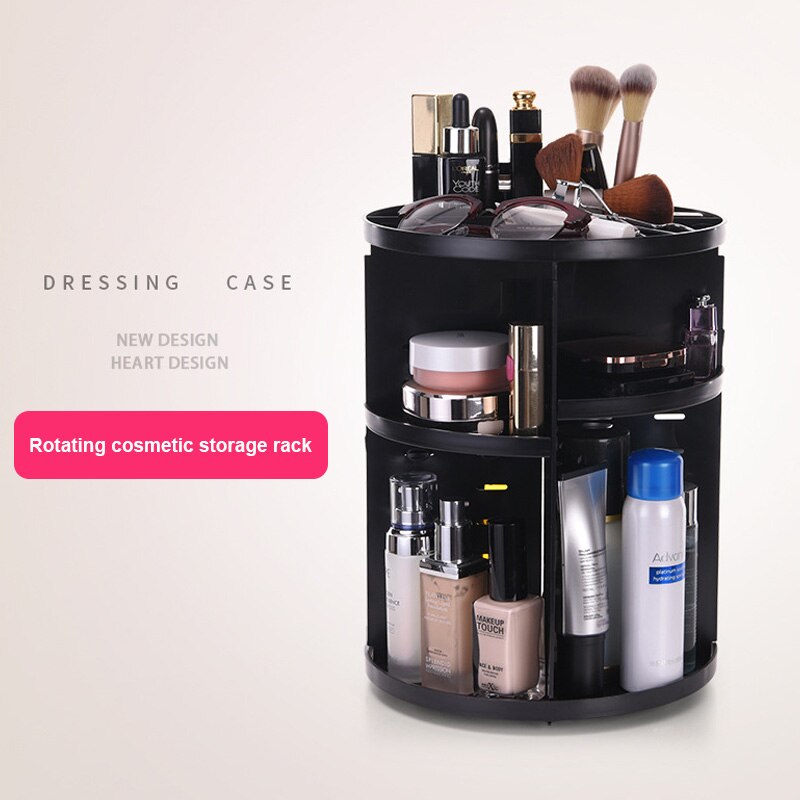 360 Graden Roterende Cosmetische Magazijnstelling Lippenstift Sieraden Case Holder Display Stand Cosmetische Box Make-Up Organizer