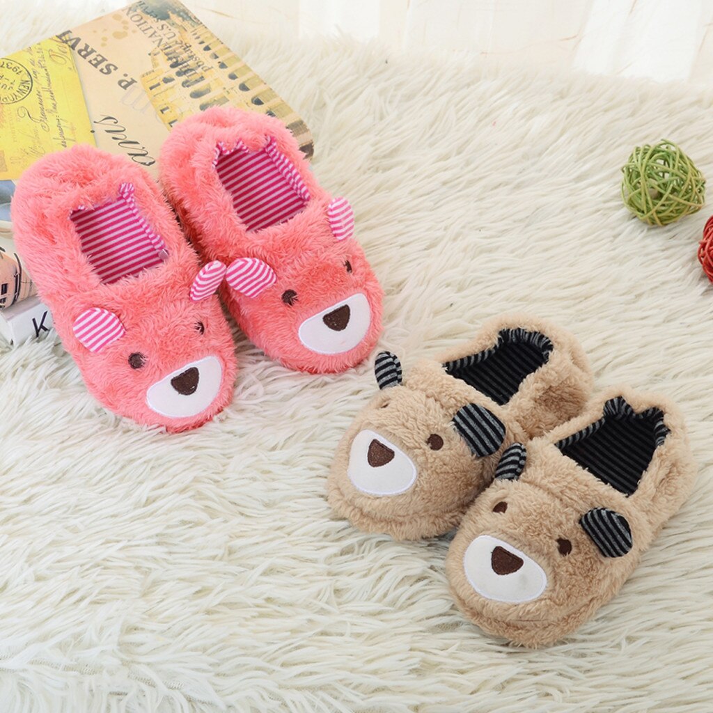 Pantoufles de dessin animé pour bébés | Chaussures chaudes pour bébés en bas âge, pantoufles à semelles souples, pantoufles de fourrure pour enfants, pantoufles pour garçons et filles