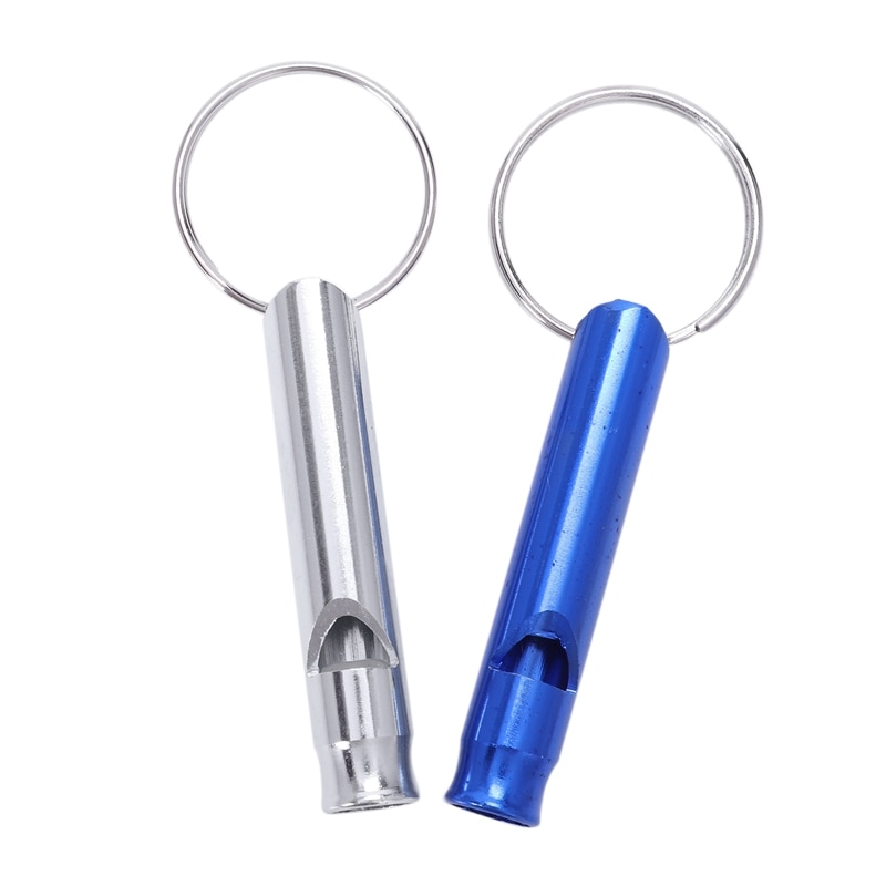 2 Pcs. Pockets Safety Pet Dog Training Sound Whistle Silver, Blue: Default Title