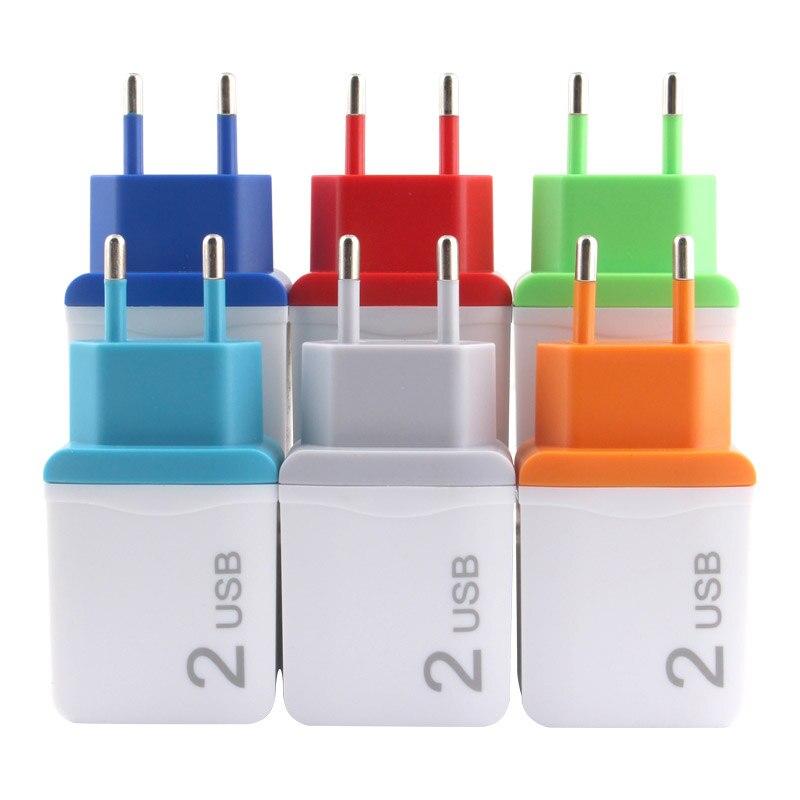 5V 2.1A ue wtyczka podwójna podwójna ładowarka usb wszystkie kabel usb robić telefonu komórkowego adapter robić samsunga s10 Huawei P30 zawodowiec uniwersalna ładowarka ścienna: zielony