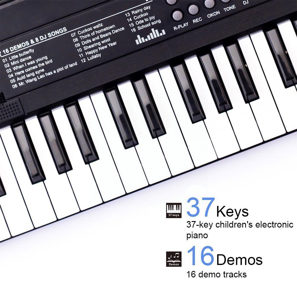 Teclado electrónico de 37 teclas, Piano de plástico y componentes electrónicos para niños y Pianos, teclados, instrumento Musical E6O5