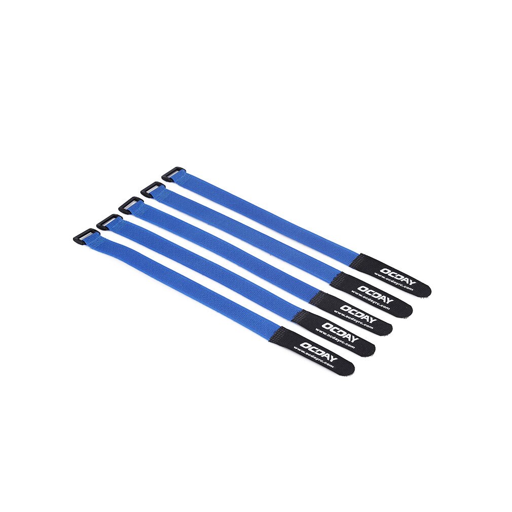 Blauw Nylon Fiber Herbruikbare Haak Loop Magic Wire Cord Gebundeld 20x270mm