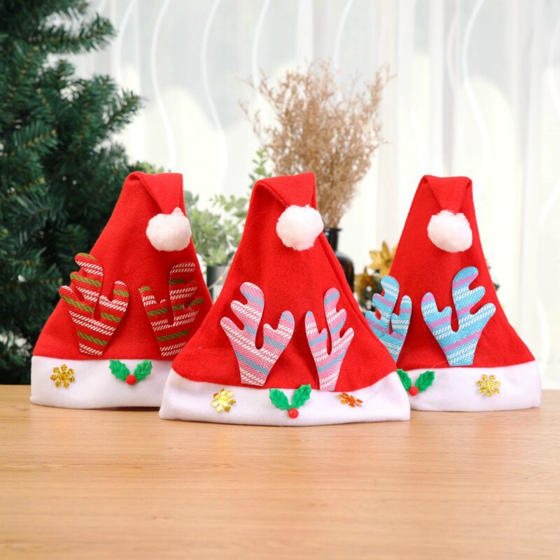 1 pièces bonhomme de neige père noël Elk noël chapeaux fête pour bébé adulte père noël chapeaux nouvel an décoration enfants fête fournitures