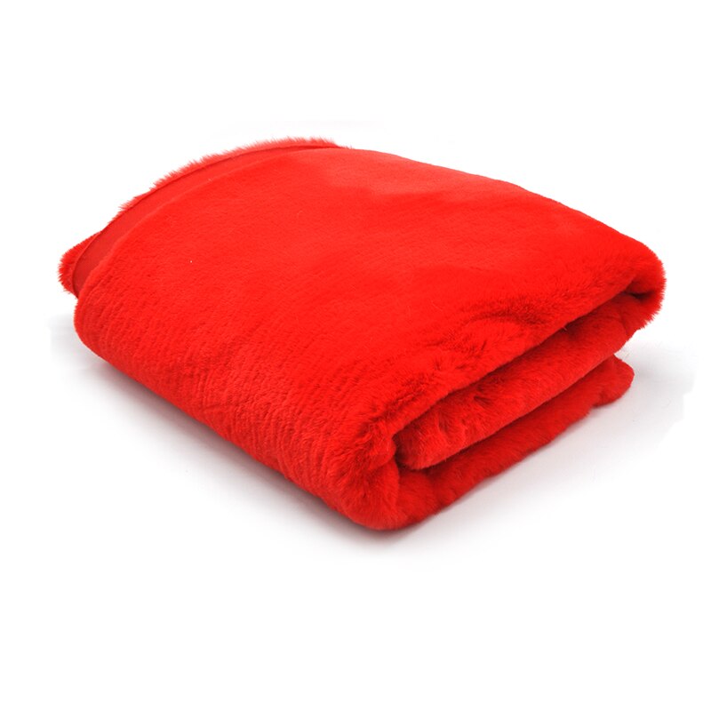 Imitatie Rex Konijnenbont Fluwelen Stof Kat En Hond Nest Pop Sjaal Teller Achtergrond Stof Diy Handgemaakte Zachte Stof 0.5X1.6M: big Red