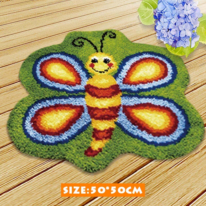 Cartoon Bear Latch Hook Rug Kits Crochet Hook Embroidery for Felting Cross Stitch Thread Embroidery Kit Stitch Thread Carpet DIY: AZD009