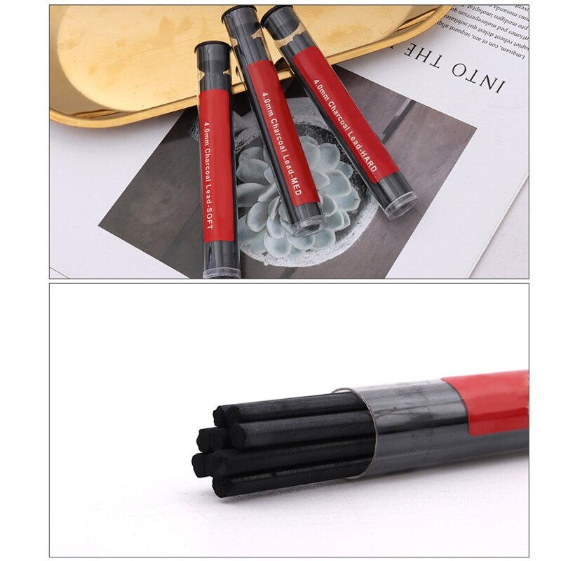 4mm Mechanical Pencil Sketch Drawing Art Pencil Automatic Charcoal Pencils For Students Kids