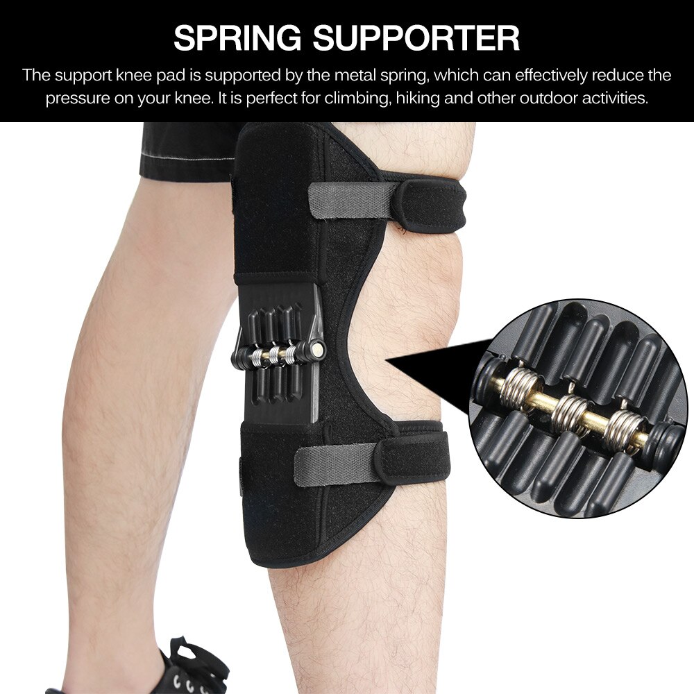 Joint Support Knee Pads Breathable Non-Slip Power Lift Joint Knee Pads Powerful Rebound Spring Force Knee Booster Leg Protector