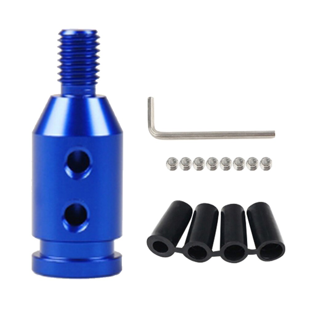 Universal Car Aluminum Shift Knob Adapter For Non-threaded Shifter 10*1.5mm Blue