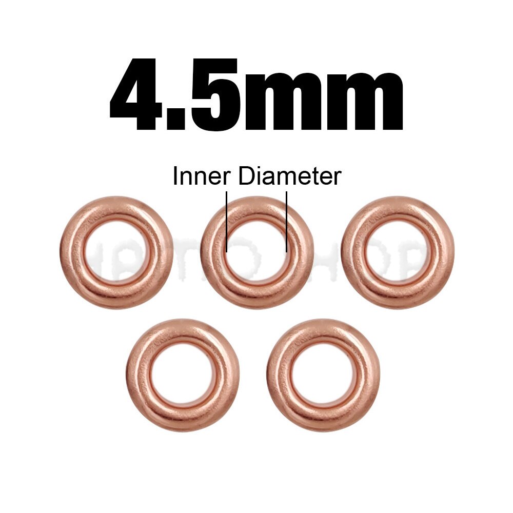 100 Uds. Ojales de Metal con agujeros de Color oro rosa con arandela para accesorios de artesanía de cuero Diy zapatos cinturón gorra bolsa etiquetas ropa: Latón