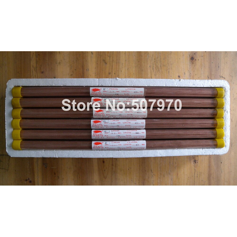 Copper Electrode Tube Single Hole OD1.2*400mm for EDM Drilling Machine