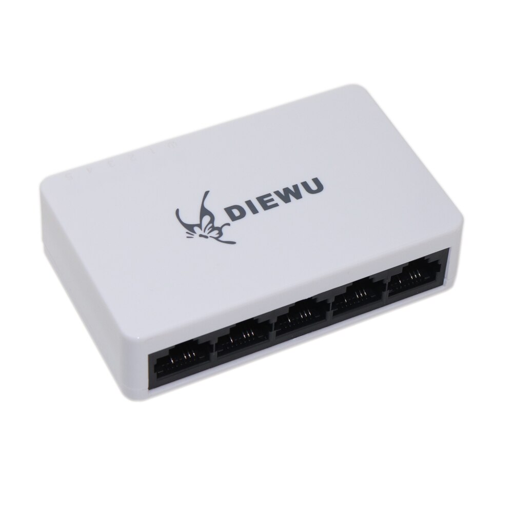 Zeadow 10/100Mbps 5 Port Fast Ethernet Lan RJ45 Network Switch Hub Desktop Unmanaged Ethernet Splitter Plug En spelen