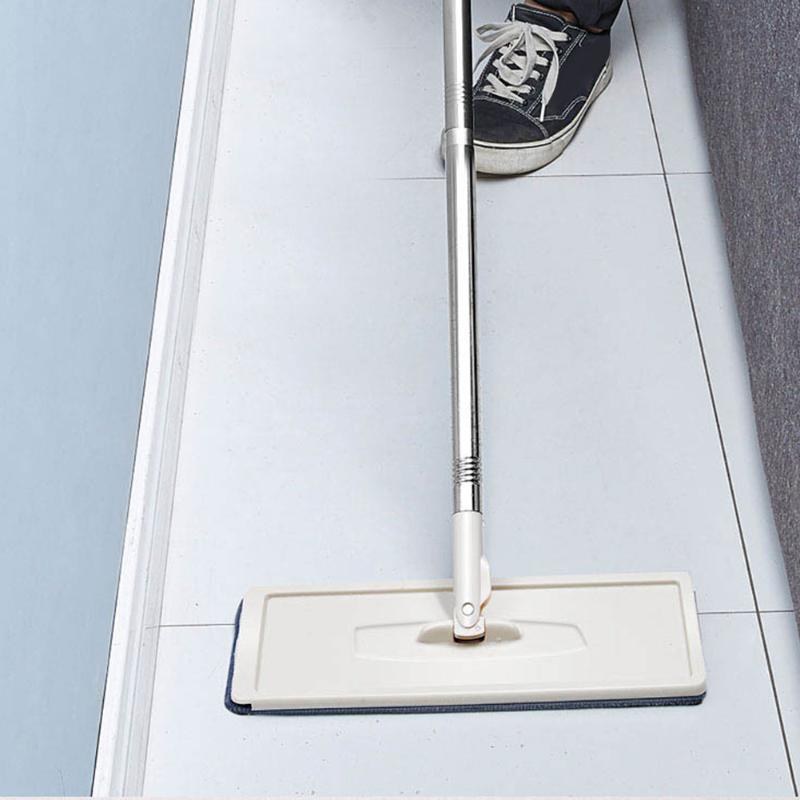 1/8pcs Practical Automatic Spin Flat Squeeze Mops with Bucket Durable Hand-free Wringing Floor Cleaning Microfiber Mops