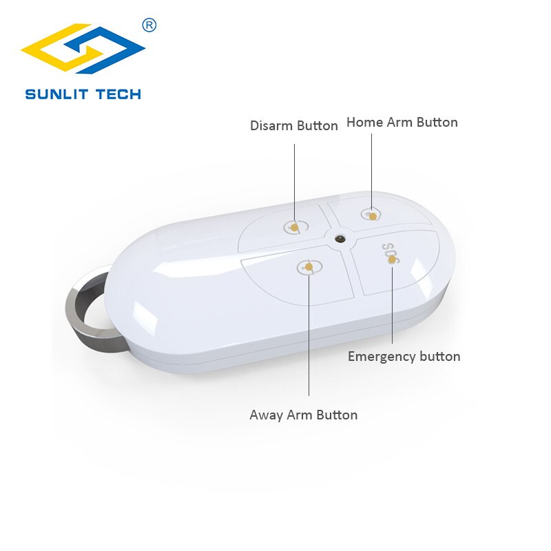 1/2/8pcs Wireless Portable Alarm Remote Controller 4 Buttons Key Fobs for Focus ST-IIIB ST-IIIGW ST-VGT ST-V GSM Intruder Alarm