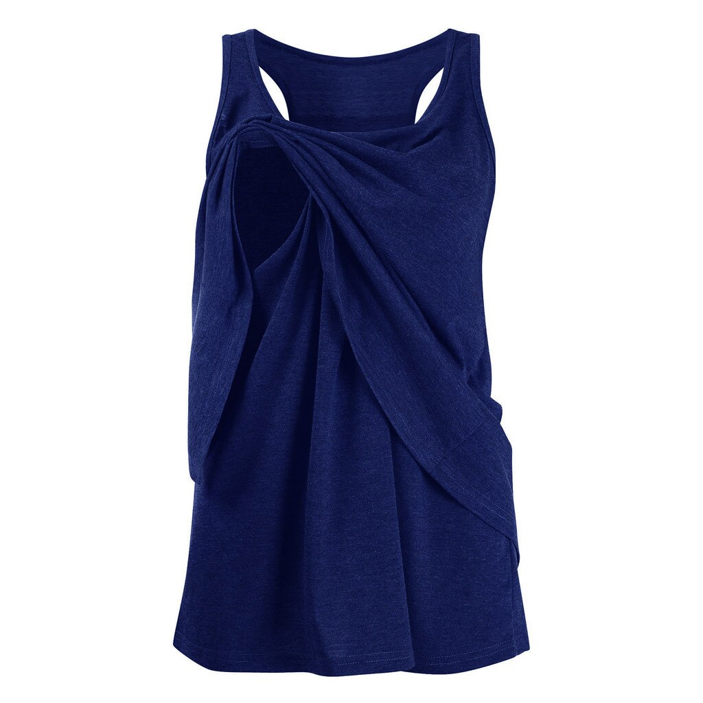 de Primavera abrigo Casual de lactancia doble capa cuello redondo cuello sin mangas top para amamantar lactancia ropa para mujeres embarazadas