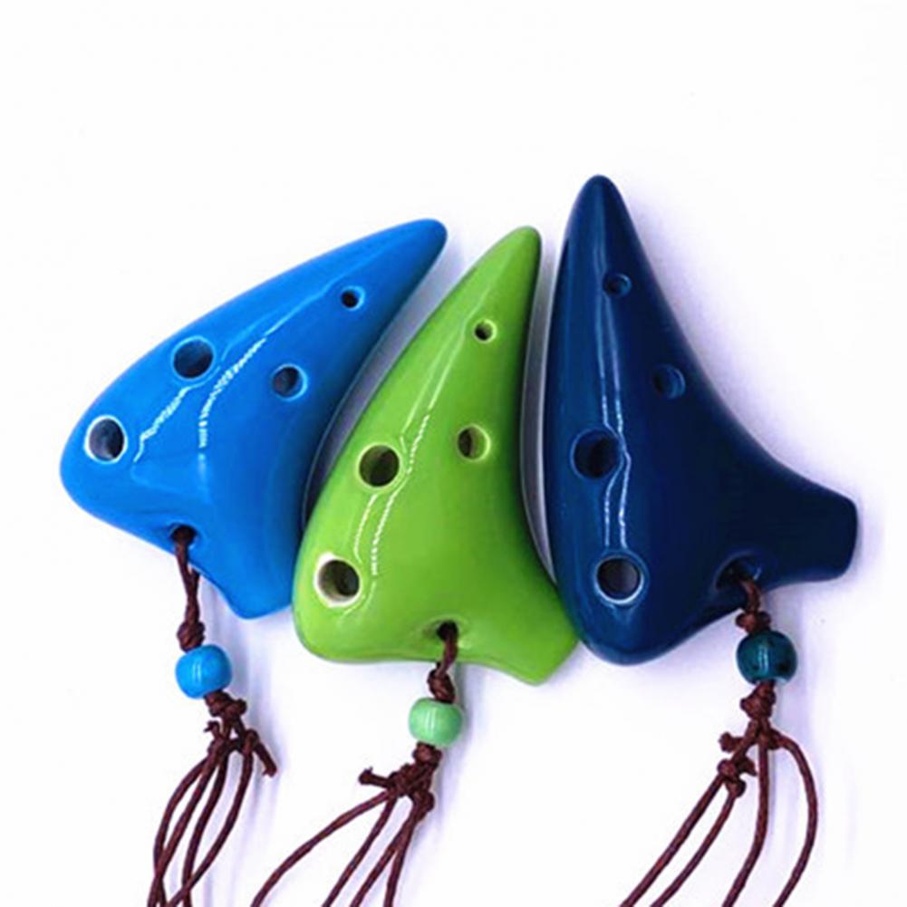 Keramische Ocarina Keramische Ocarina Lanyard Slijtvaste Betrouwbare 6 Hole Ocarina Instrument