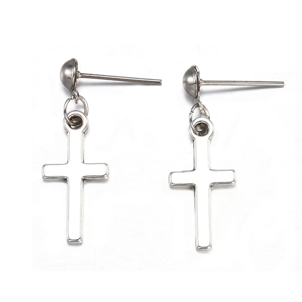 Boucles d&#39;oreilles croix Punk pour femmes, bijoux pendentif Cartilage goutte d&#39;eau, Aretes De Mujer Modernos 2022