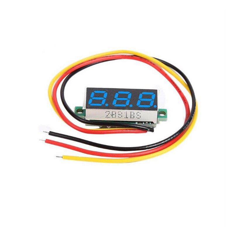 3 Wire 0.28 Inch Dc 0-100v Mini Led Display Gauge Voltage Meter Voltmeter Tools Measurement Rate ≥200ms ultra-small: blue 0.28 Inch