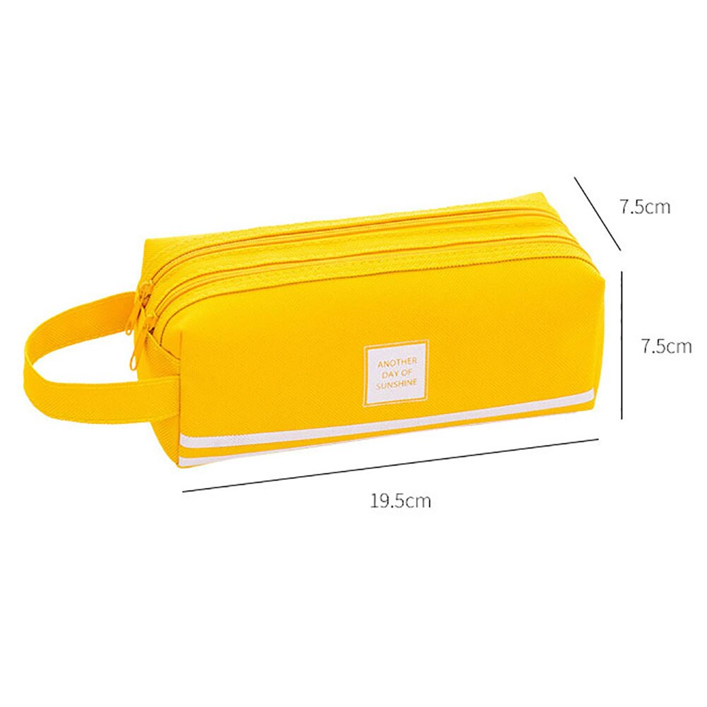 Kawaii Pencil Case Canvas Zipper Large Capacity Cute Pencil Box Portable Storage Bag school supplies Japanese stationery
