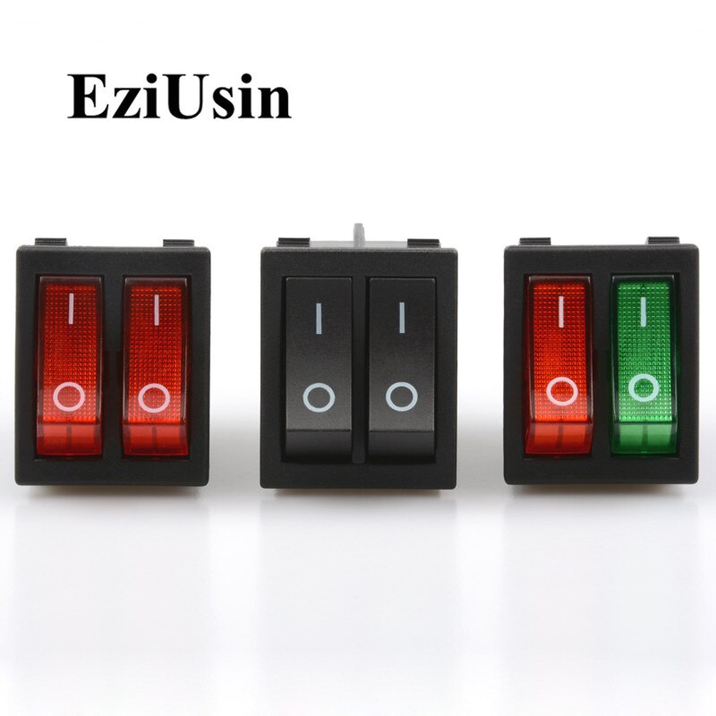 1pcs On-Off KCD8-212N KCD2 6Pin Black Red Boat Car Rocker Switch 16A 250V 20A 125V AC Button 6P 24*30mm 24x30 KCD3-606 KCD3-2