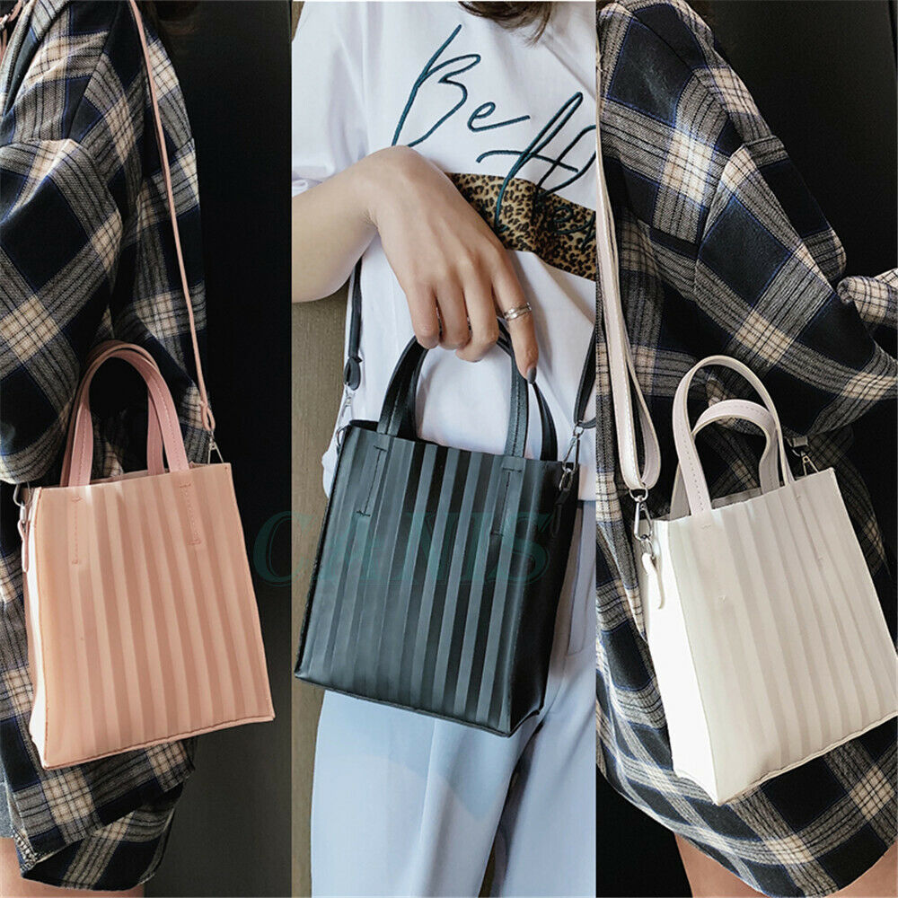 Kvinder håndtasker justerbar rem pu læder totes taske top-håndtag crossbody taske skuldertaske dame enkel stil håndtasker