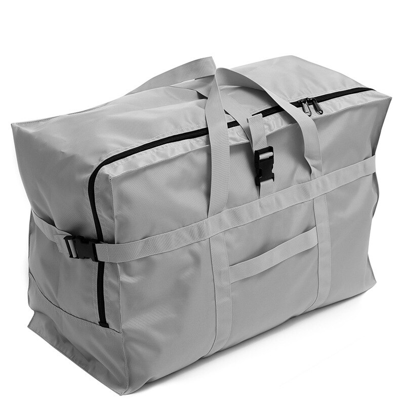 Waterproof Folding Travel Bags Male Large Capacity Luggage Bags Portable Men Women's Air Carrier Package Tote Travel Bag: Gray