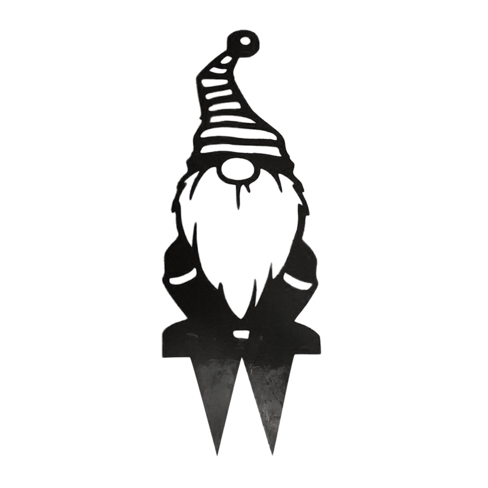 Staal Tak Gnomes Decoratie Metalen Boom Art Backyard Outdoor Tuin Dier Zilveren Decoratieve Stakes Leuke Staande Silhouet