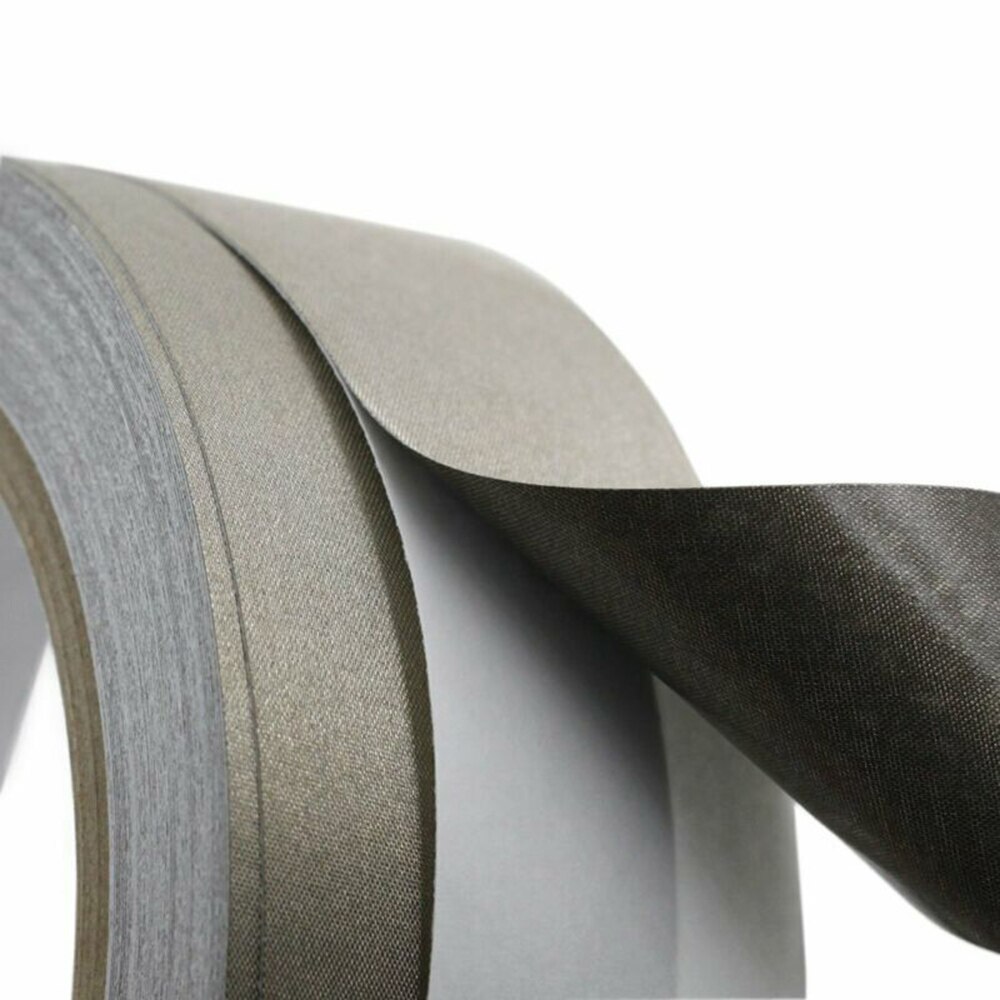 1 rulle kobber + nikkel faraday tape kobber magnetisk ledende elektrodebånd stof rf / emi / emf skjold selvklæbende tape