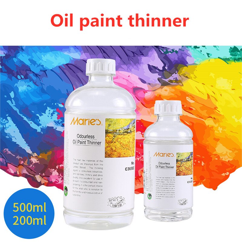 200/500ml oliemaling fortynder, farveløs og lugtfri oliemaling farve toning medium kunst forsyninger maleværktøjer glitter maling