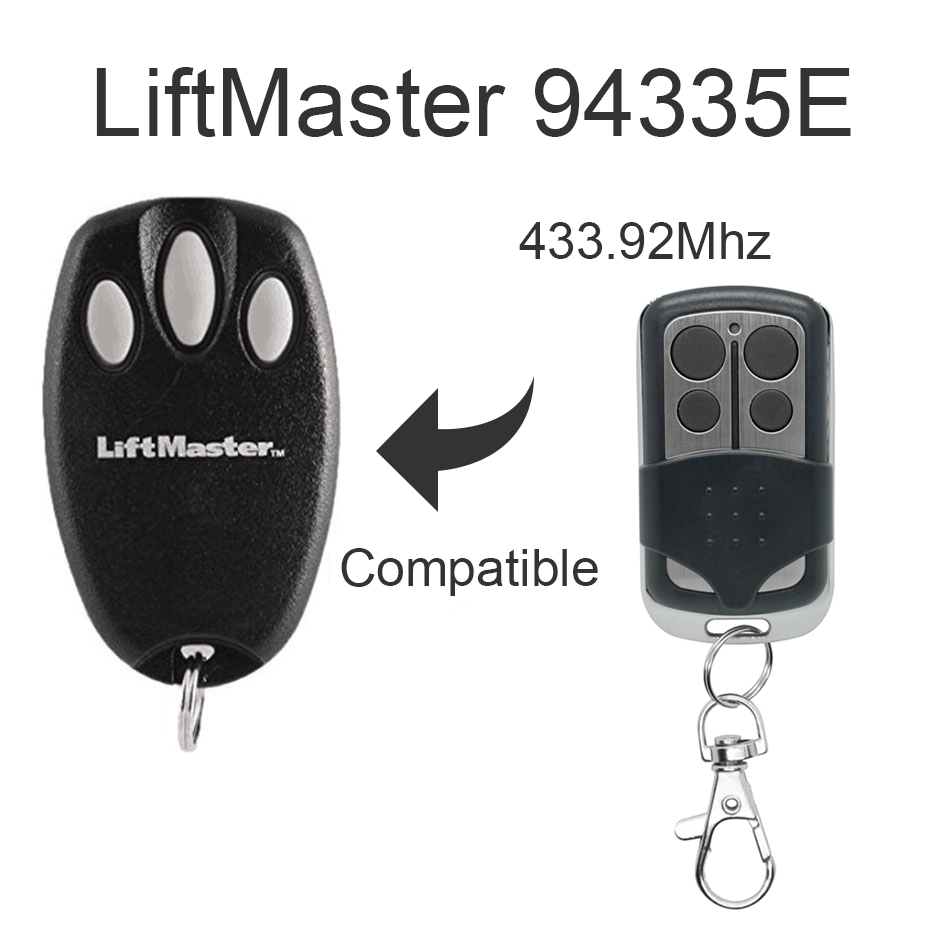 4 kanalen Garagedeuropener Afstandsbediening voor Compatibel met Liftmaster 433.92mhz merlin Handheld zender sleutelhanger