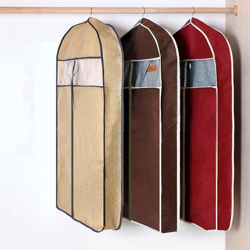 Huishouden Drie-Dimensionale Jas Bont Kleding Stofkap Lange Downjacket Suede Stof Kleding Opbergtas Kleding Covers Hangingg