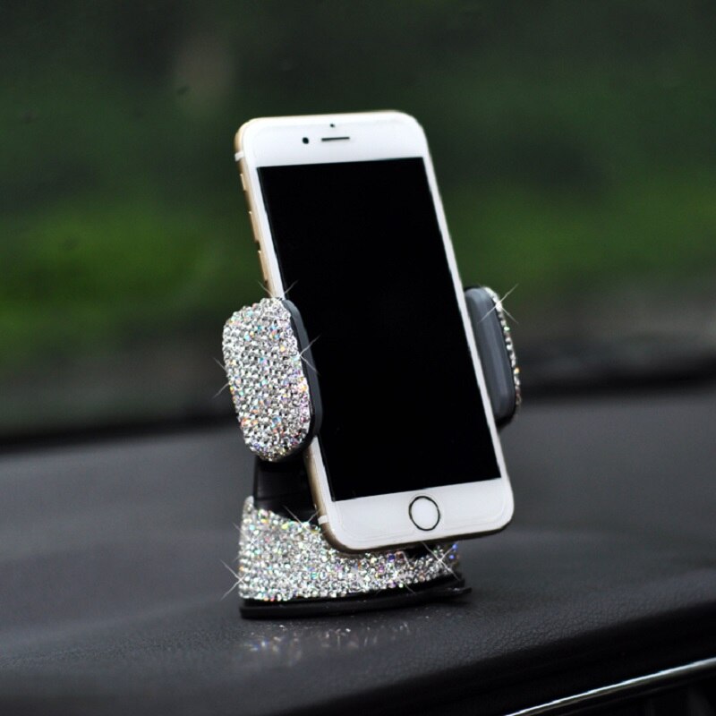 3 in 1 360 graden strass auto telefoonhouder voor auto dashboard auto ramen en ventilatierooster met doe-het-zelf kristal diamant type houder