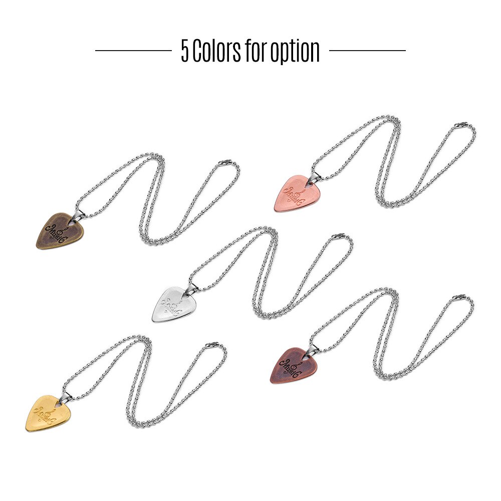 Hanger Ketting Gitaar Pick Collares Hanger Strips Collier Sieraden Picks 1.2mm Dikte met Bal Ketting