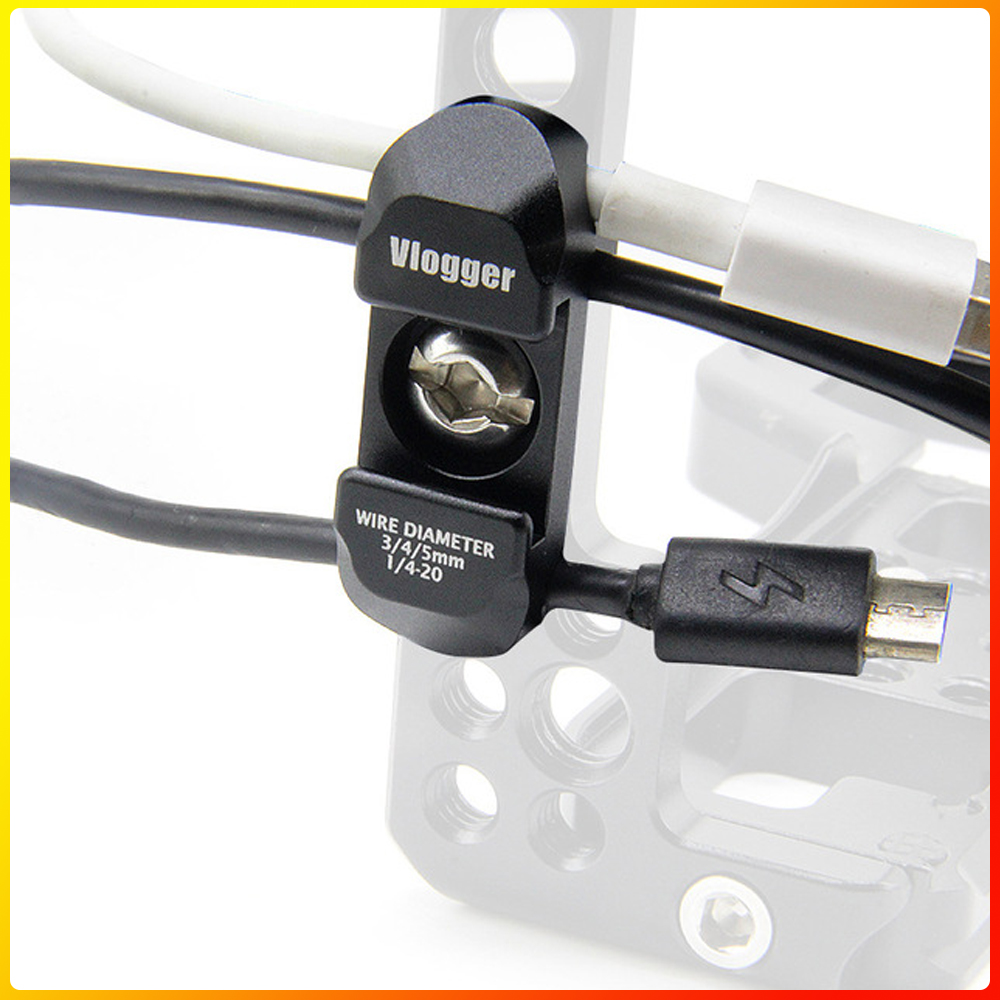 Camera Kabel Klem Voor Draagbare Kooi L Plate Bracket Montage Draad Clip Organizer Kit Met Koud Shoe Mount Voor Monitor led Licht