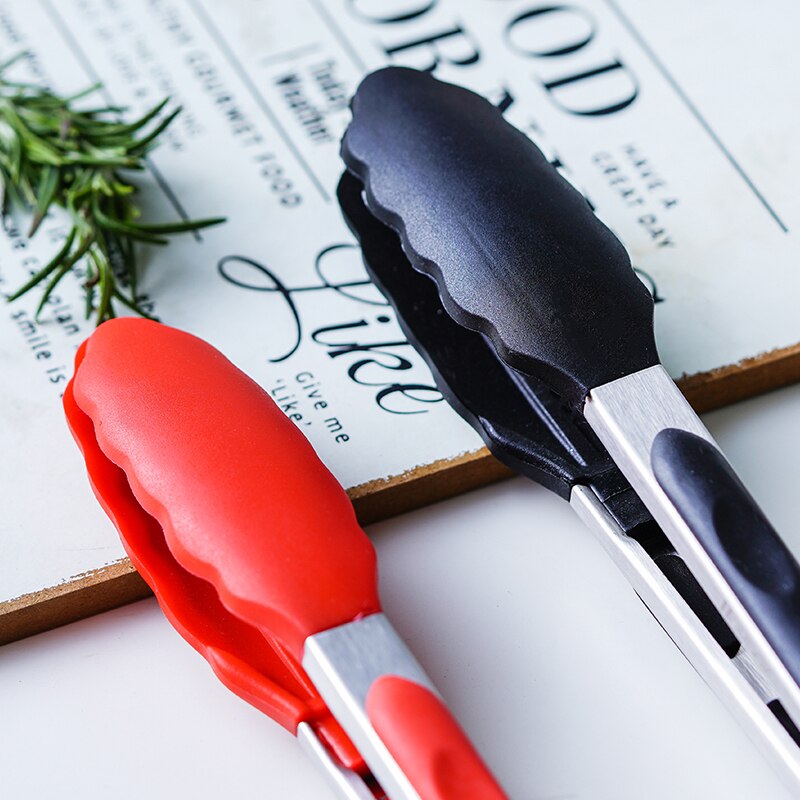 7 &quot;9&quot; 12 &quot;Silicone Tang Hittebestendige Non Stick Keuken Tong Voor Koken Serveren Grill Bbq Salade keuken Bbq Tool
