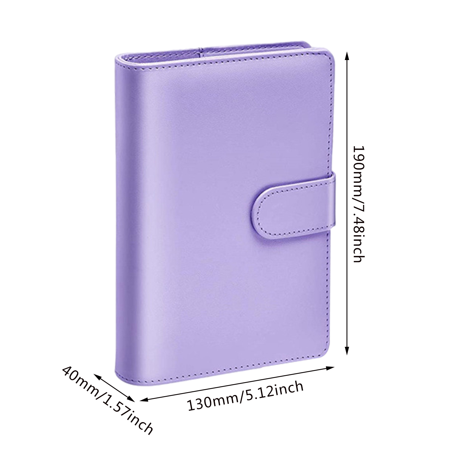 A6 Binder Zipper Bag Notebook Leather PU Loose-leaf Book Budget Handbook With Zipper Pocket Expense Budget Sheets Letter Sticker