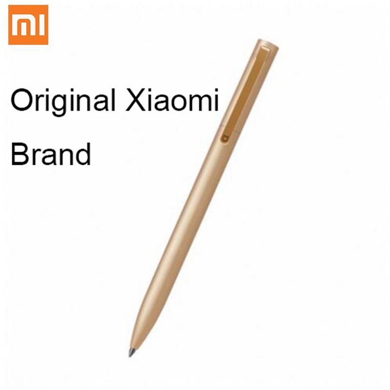 [ 1 metalowy długopis  + 3 z niebieskim wkładem ] oryginalny metalowy długopis xiaomi mijia w kolorze złotym z niebieskim wkładem
